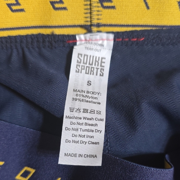 Men's Navy Cycling Athletic Shorts - Picture 3 of 3